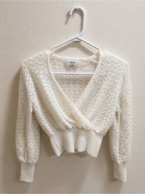 Wilfred Cream Knit Wrap Sweater